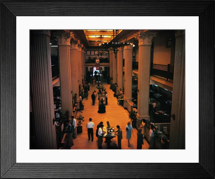 Framed Print : Interior of Bishop National Bank Framed Print : Interior of Bishop National Bank