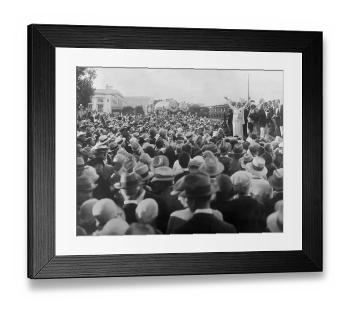 Framed Print : Aimee Semple McPherson Being Received by Crowd