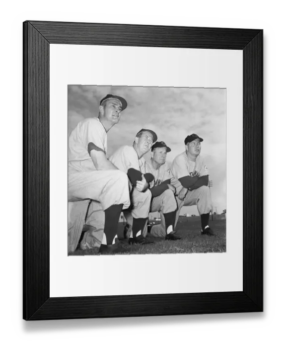 Framed Print : View of Cinncinati Coaches and Manager Framed Print : View of Cinncinati Coaches and Manager