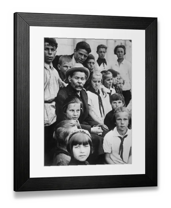 Framed Print : Maxim Gorky Reading Children Framed Print : Maxim Gorky Reading Children
