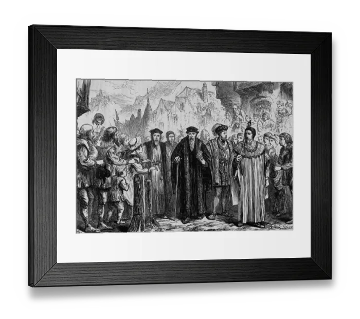 Framed Print : John Calvin Returning to Geneva Framed Print : John Calvin Returning to Geneva