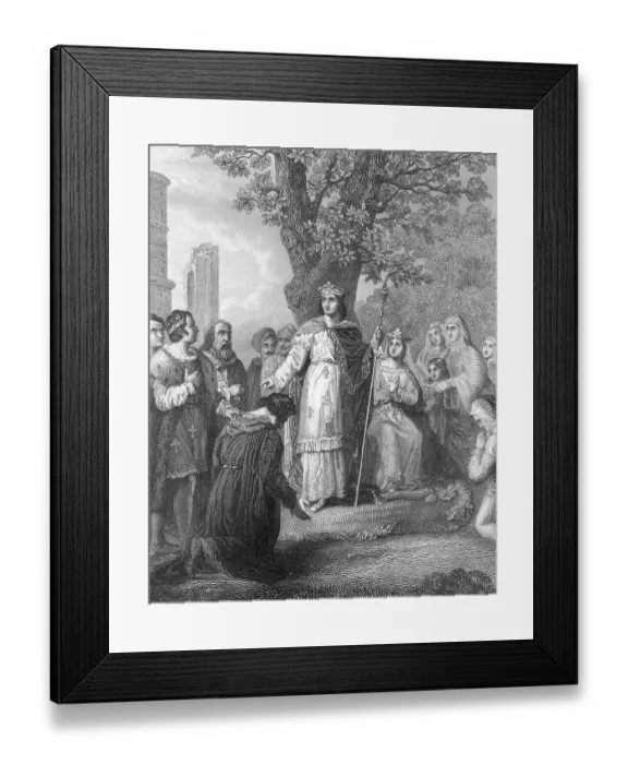 Framed Print : Saint Louis Administering Justice