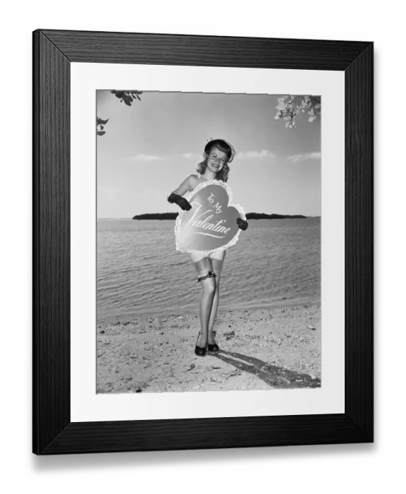 Framed Print : Diane Backes Holding Valentine Card Framed Print : Diane Backes Holding Valentine Card