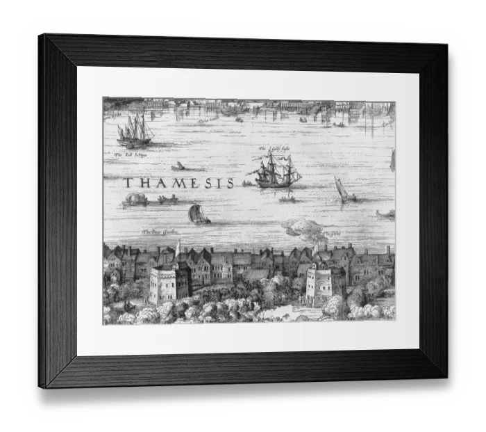 Framed Print : 17th Century View of London Framed Print : 17th Century View of London