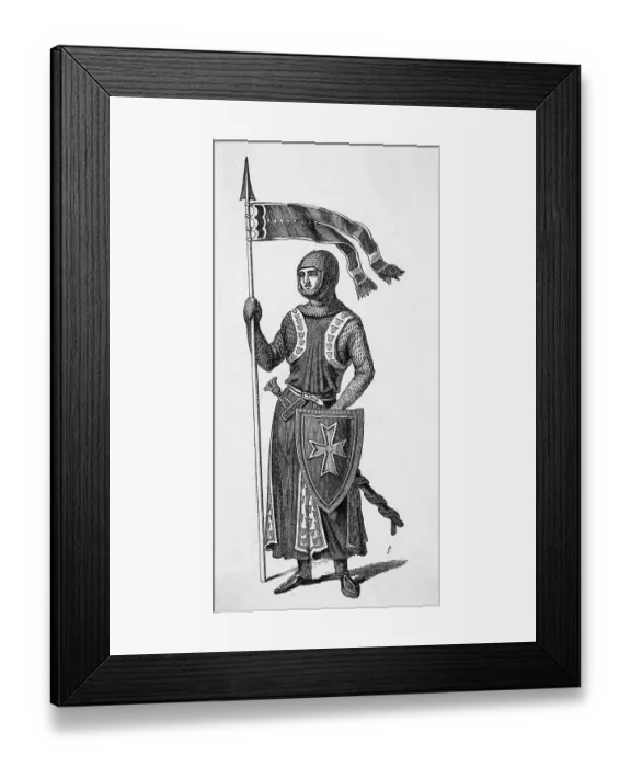 Framed Print : Portrait of Knight Templar Framed Print : Portrait of Knight Templar