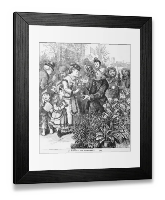 Framed Print : Flower Market in New York City Framed Print : Flower Market in New York City