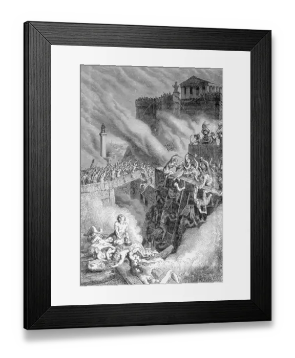 Framed Print : Romans Storming Citadel Framed Print : Romans Storming Citadel