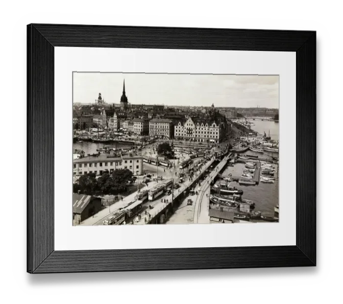 Framed Print : Aerial View of Stockholm with Waterfront Framed Print : Aerial View of Stockholm with Waterfront