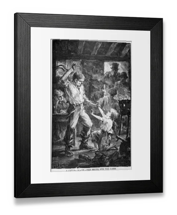Framed Print : Boy Being Beaten