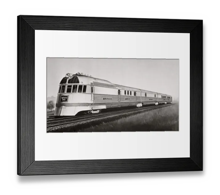 Framed Print : Sketching of Train Framed Print : Sketching of Train