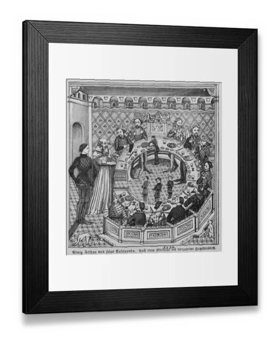 Framed Print : King Arthur with His Knight