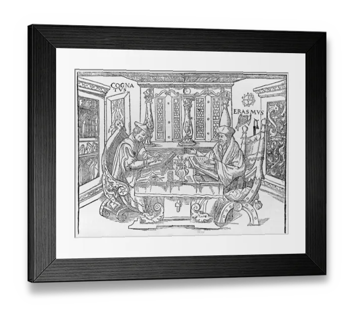 Framed Print : Erasmus of Rotterdam in his Study