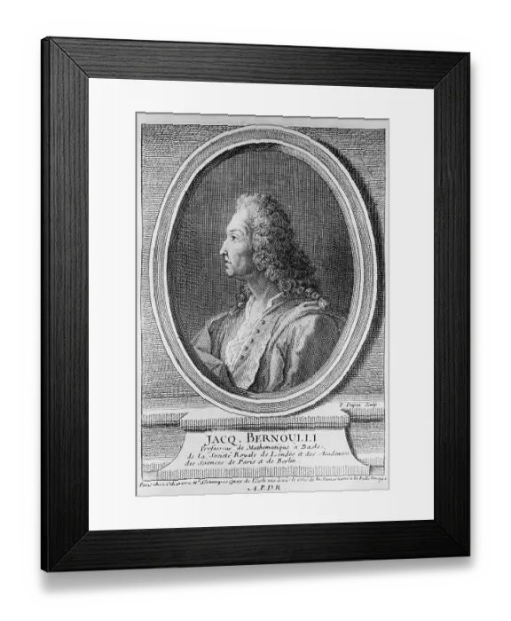 Framed Print : Portrait of Jakob Bernoulli Framed Print : Portrait of Jakob Bernoulli