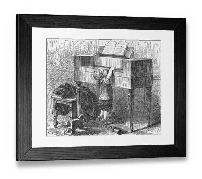 Framed Print : Young Mozart Playing Spinet Framed Print : Young Mozart Playing Spinet