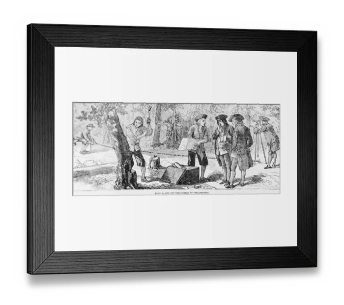 Framed Print : William Penn Inspecting Deeds Framed Print : William Penn Inspecting Deeds