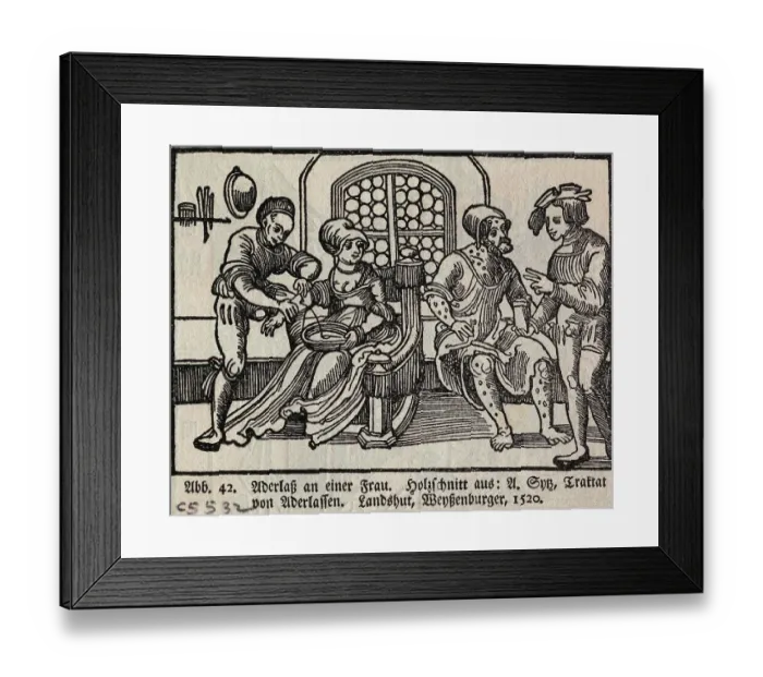 Framed Print : Bloodletting of Woman