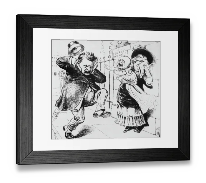 Framed Print : Grover Cleveland Tormented / Child / Illustr Framed Print : Grover Cleveland Tormented / Child / Illustr