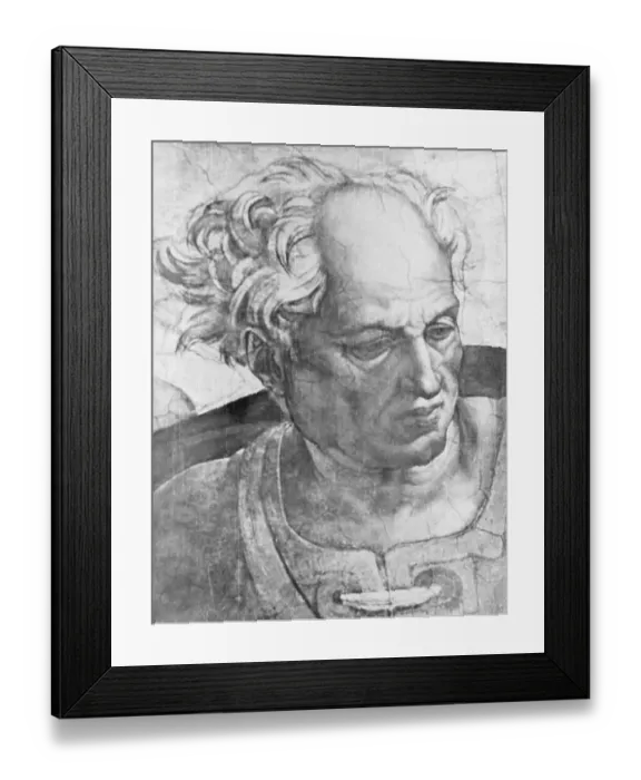 Framed Print : Detail of The Prophet Joel from the Sistine Chapel Ceiling Fresco Series by Michelangelo Framed Print : Detail of The Prophet Joel from the Sistine Chapel Ceiling Fresco Series by Michelangelo