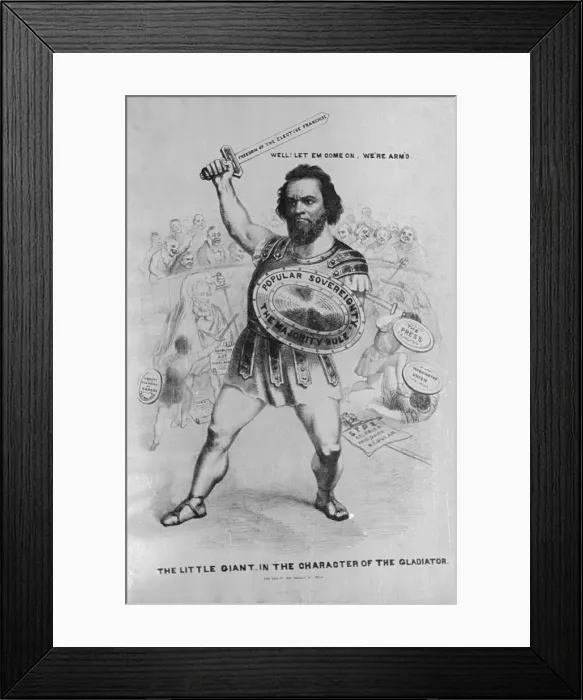 Framed Print : Portrait of Stephen Douglas as Gladiator Framed Print : Portrait of Stephen Douglas as Gladiator