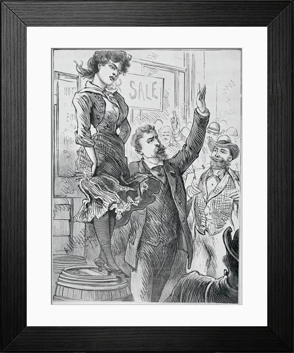 Framed Print : Husband Selling off Wife Framed Print : Husband Selling off Wife