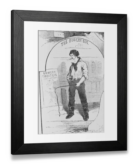 Framed Print : The Bowery Boy Drawing Framed Print : The Bowery Boy Drawing