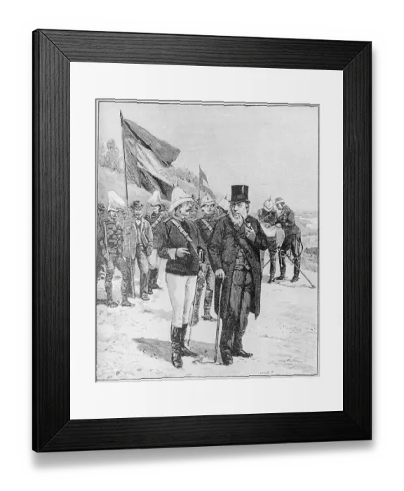Framed Print : President Kruger Visiting Troops Framed Print : President Kruger Visiting Troops