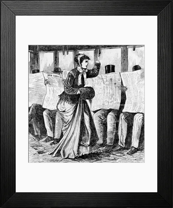 Framed Print : Woman Riding Train Framed Print : Woman Riding Train