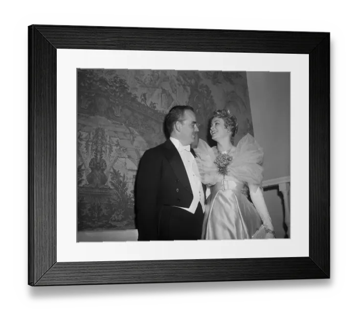 Framed Print : Prince Rainier and Princess Grace Looking at Each Other Framed Print : Prince Rainier and Princess Grace Looking at Each Other