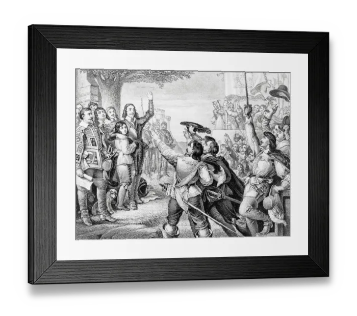 Framed Print : Charles I Errecting his Standard Framed Print : Charles I Errecting his Standard