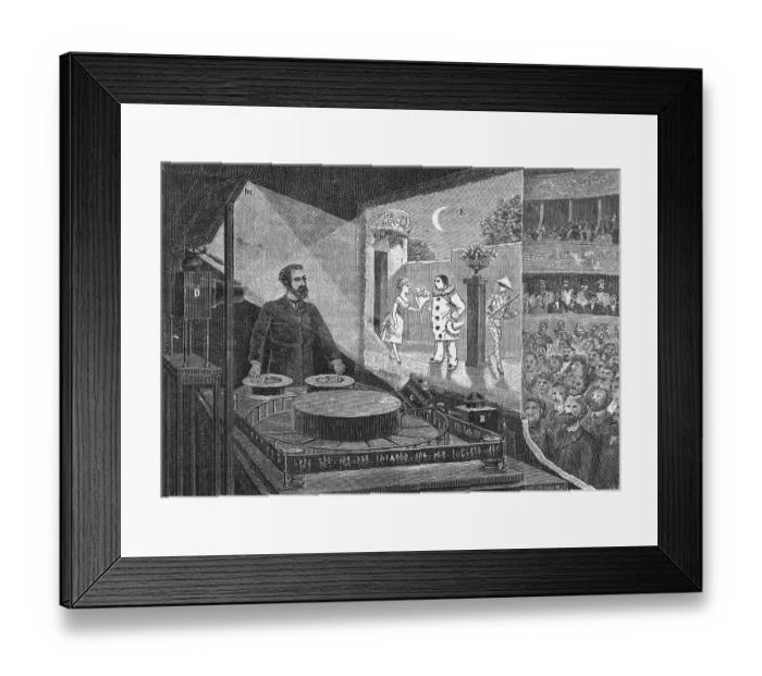Framed Print : Emile Reynaud Testing Optical Theater Framed Print : Emile Reynaud Testing Optical Theater