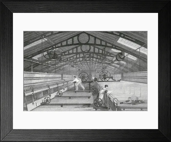 Framed Print : Factory Workers Operating Machines Framed Print : Factory Workers Operating Machines