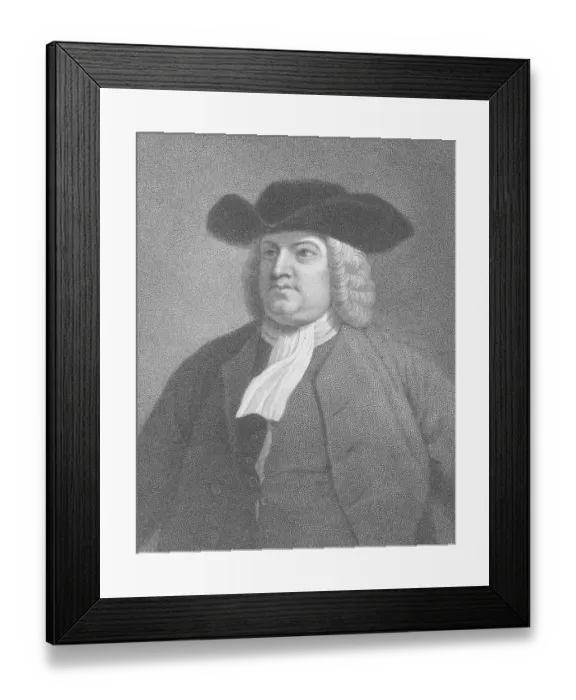 Framed Print : 19th-Century Engraving of William Penn After Benjamin West