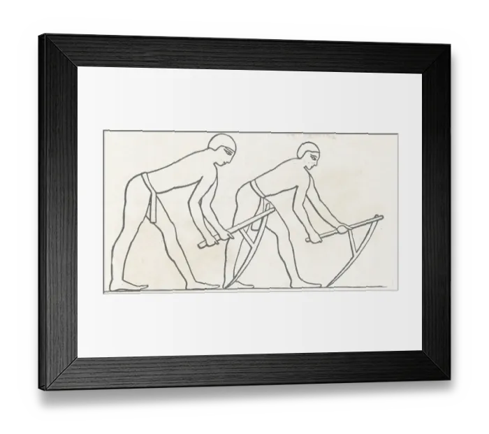 Framed Print : Farmers Plowing Soil Framed Print : Farmers Plowing Soil