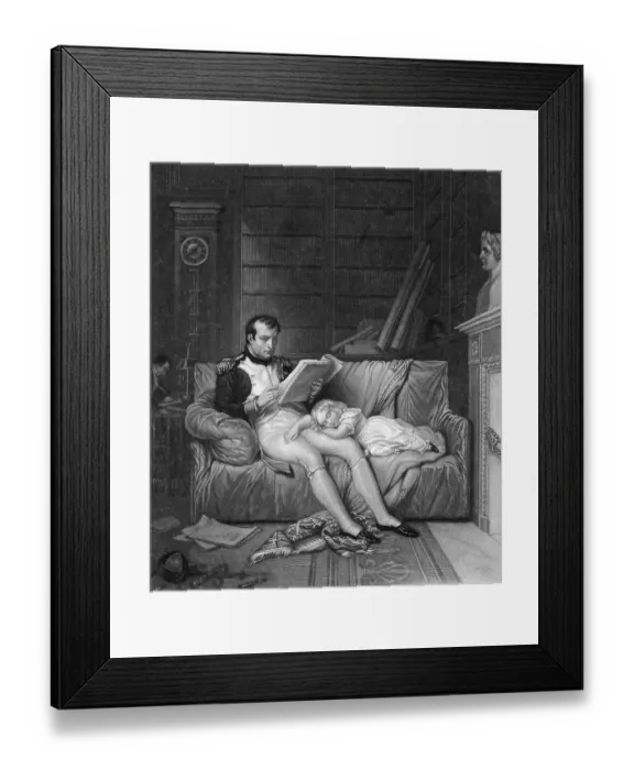 Framed Print : Napoleon and Son Relaxing