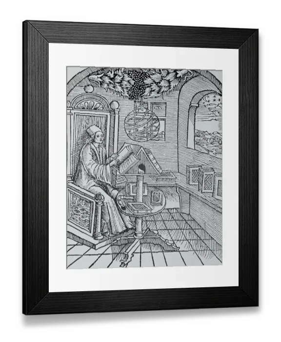 Framed Print : Scholar Studying Framed Print : Scholar Studying