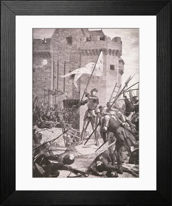 Framed Print : Joan of Arc During Siege Framed Print : Joan of Arc During Siege