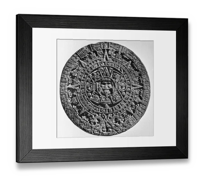 Framed Print : Aztec Calendar Stone Framed Print : Aztec Calendar Stone