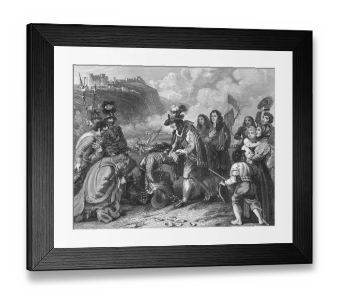 Framed Print : King Charles II Landing at Dover Framed Print : King Charles II Landing at Dover