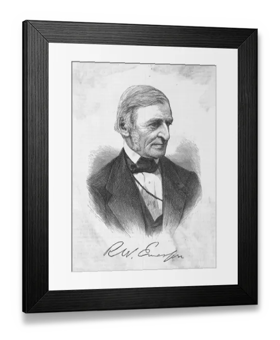 Framed Print : Portrait of Ralph Waldo Emerson Framed Print : Portrait of Ralph Waldo Emerson