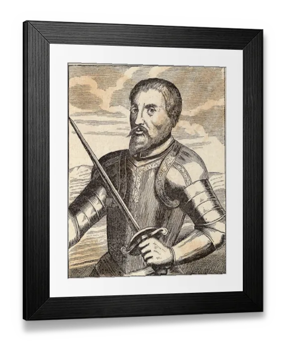 Framed Print : Portrait of Hernando de Soto