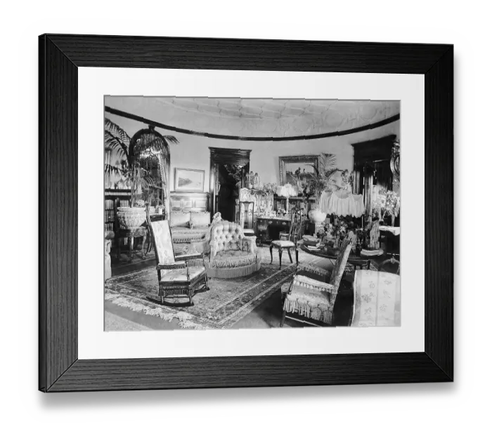 Framed Print : American Living Room- Victorian Framed Print : American Living Room- Victorian