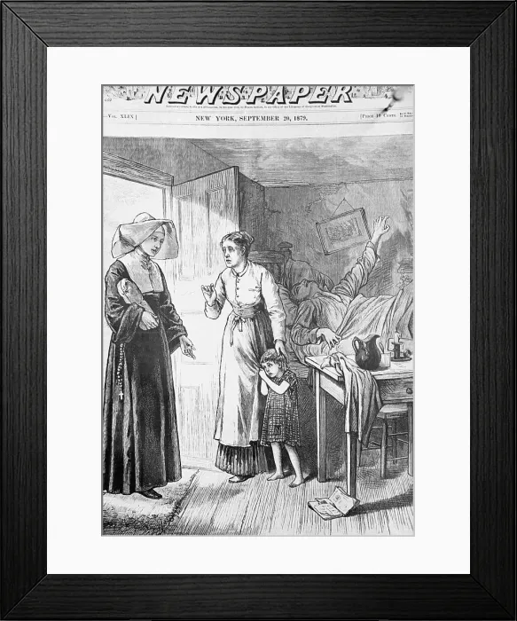 Framed Print : Sisters of Charity with Sick Victims Framed Print : Sisters of Charity with Sick Victims