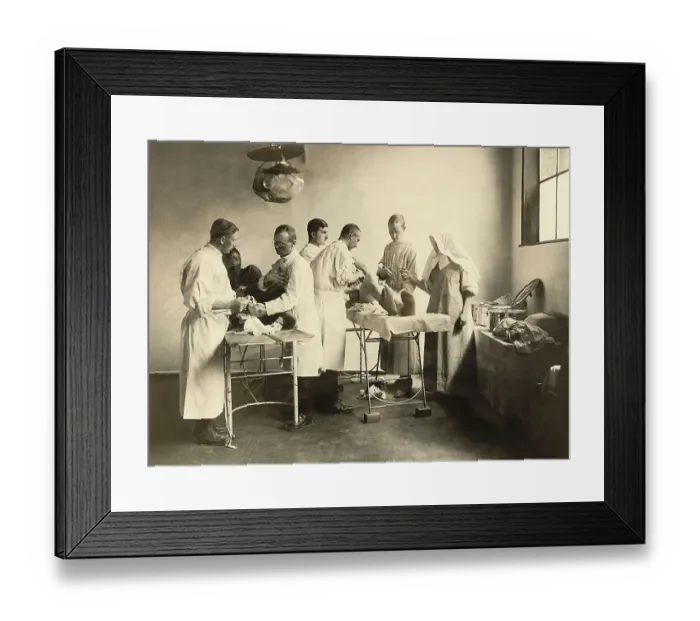 Framed Print : German Doctors Treat Injured Senegalese Framed Print : German Doctors Treat Injured Senegalese