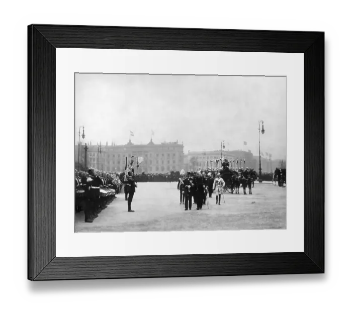 Framed Print : Prince Bismarck & Procession At Castle