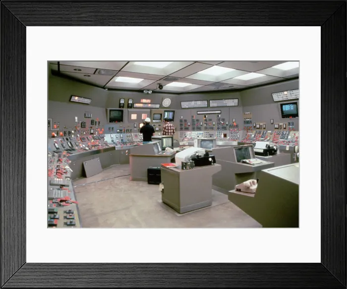 Framed Print : Replica Of Control Room Of Nuclear Plant