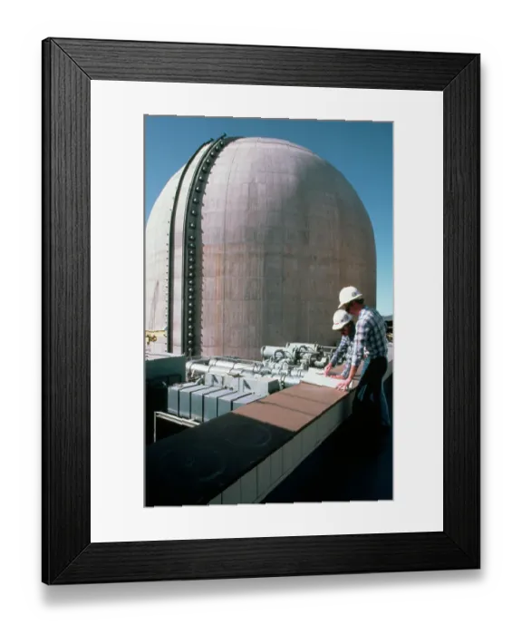 Framed Print : Engineers Study Plans Near Reactor Framed Print : Engineers Study Plans Near Reactor