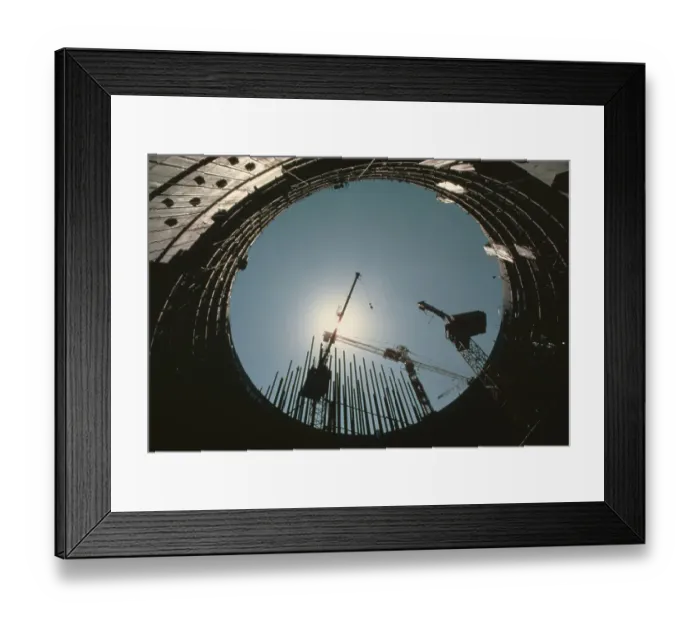 Framed Print : Cranes Silhouetted By Mid-Day Sun Framed Print : Cranes Silhouetted By Mid-Day Sun