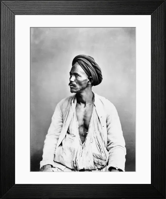 Framed Print : Saudi Man Poses For Portrait In Turban Framed Print : Saudi Man Poses For Portrait In Turban