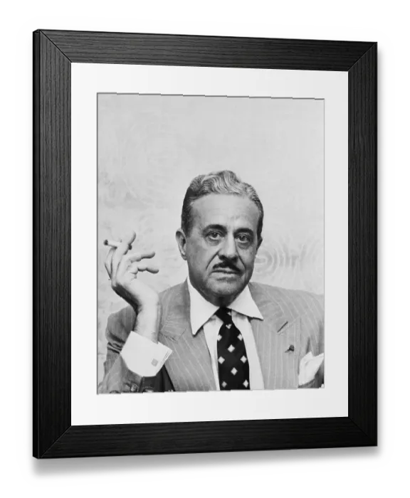 Framed Print : Headshoulders Photo Of Loewy Smoking Framed Print : Headshoulders Photo Of Loewy Smoking