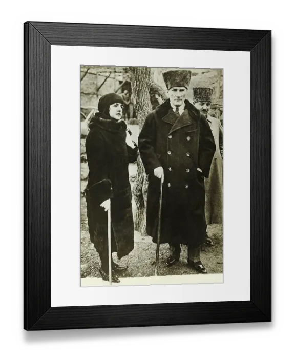Framed Print : Mustapha & Latifah Kemal Pasha W / Canes Framed Print : Mustapha & Latifah Kemal Pasha W / Canes